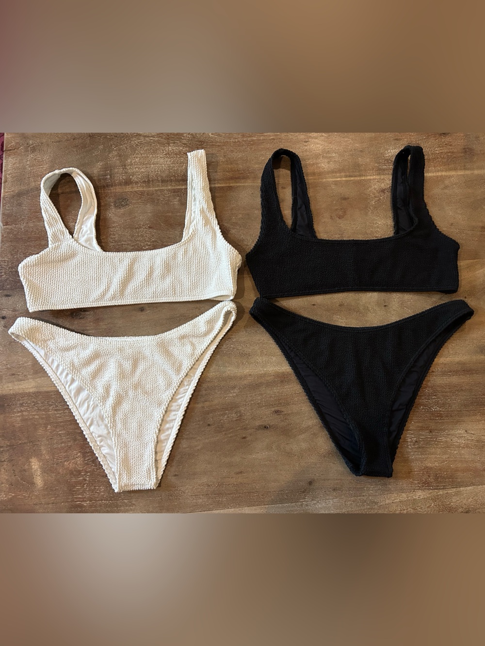 RVCA Ribbed Scoop Bralette & High-Cut Bikini Set - both suits incl in sale.